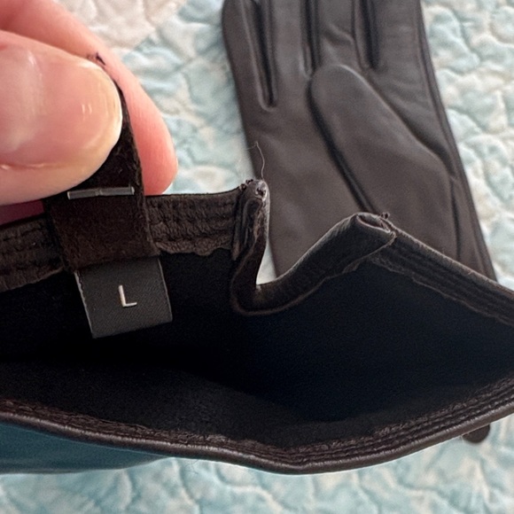 Michael Kors Dark Brown Leather Gloves - Picture 4 of 6